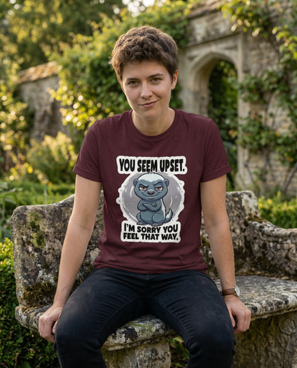 DreamTees | "Honey Badger Mood" Sarcastic Graphic Unisex Classic Crew T-Shirt